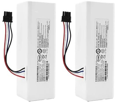 JKDND Batteria for Spazzatrice Compatibile con La Batteria agli Ioni di Litio for Spazzatrice Mijia 1C P1904-4S1P-MM(6500mAh X2)