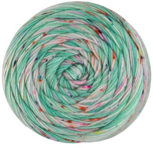 LANA GROSSA Meilenweit 100 Spray | Hochwertiges Sockengarn aus Merinowolle mit Druckeffekt, waschmaschinenfest | Handstrickgarn aus & 20% Polyamid| 100g Wolle zum Stricken & Häkeln | 400m Garn
