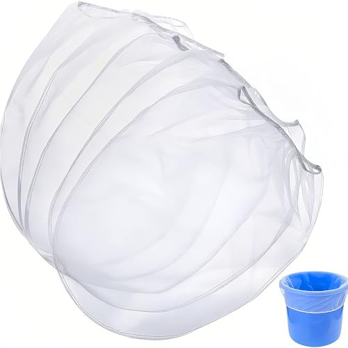 5 Piezas Bolsas Coladoras de Pintura, Filtro de Pintura Elástica Reutilizable, Colador Pinturas 5 Galones Bolsas de Malla Fina, Cubos con Aberturas Elásticas, para Filtrar, Pinturas, Revestimientos