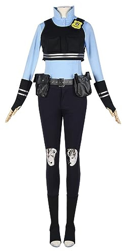 COSLANDERS Kostüm Judy Hopps für Frauen mit Zubehör, Polizeiuniform, Halloween-Kostüm Judy Hopps (Stil 2, M)