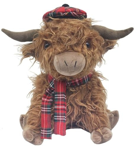 Lesser & Pavey Door Stops Highland Cow Doorstop Tartan for Home & Office | Stylish Wedges & Stoppers for Bedroom & Living Room | Reliable and Decorative Door Stops for Indoors & Outdoors Floors