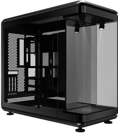 Cooler Master MasterFrame 360 Panorama Open-Frame Case per PC ATX, vetro temperato panoramico a 3 lati, GPU Max 430 mm, supporto radiatore 360 mm, PCIe 5.0, supporta ventole fino a 12 × 120 mm, USB4