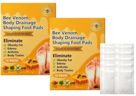 Parches de desintoxicación para los pies - 10 parches por paquete. Limpian profundamente gracias a ingredientes naturales, promueven la circulación sanguínea, mejoran el sueño, alivian el estrés
