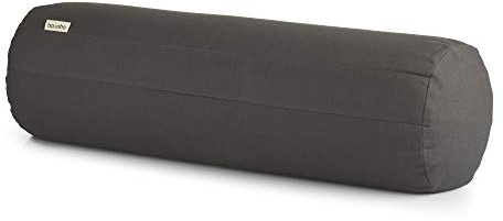basaho Yoga Bolster Yogarolle | Bio-Baumwolle | Buchweizenschalen | Abnehmbarer und waschbarer Bezug | Yoga Rolle Yogakissen
