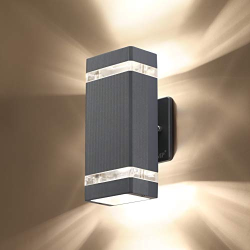 LMP LED Square Up and Down Lights Outdoor Wall Light，Body in Aluminum Waterproof Outdoor Wall Lamps，3000k 5W with Certificate ETL