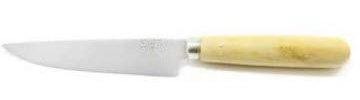 PALLARES SOLSONA Cuchillo Cocina Acero Carbono 12 cm con mango redondo de madera de Boj