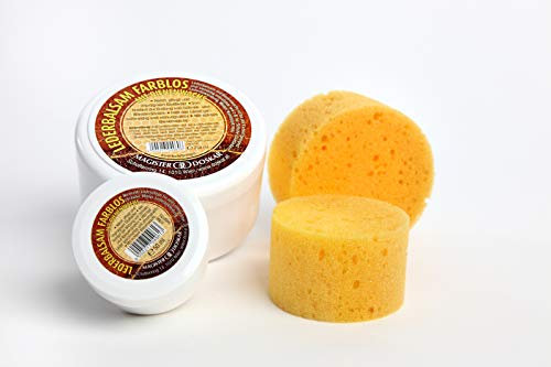 Magister Doskar Lederbalsam Set, farblos, mit echtem Bienenwachs, 250 ml + 50 ml + 2 Auftrageschwämmchen