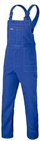 Safety 1st ARTMAS Comfort Latzhose Professionelle Arbeitshose Herren atmungsaktiv schützend für einen Monteur Gärtner Mechaniker Reißverschlusstasche Schutzkleidung leicht; Blau; Höhe 188cm; (54)