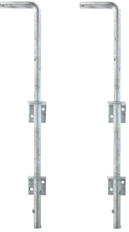 Alberts 211073 Bodenschieber | feuerverzinkt | Bolzen-Ø 16 mm | 500 mm | Abstand Bolzen - Tor 40 mm | 2er Set
