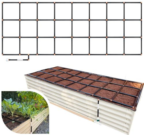 Garden In Minutes Drip Irrigation System for Garden, Soaker Hose & Garden Watering System Preassembled Drip Irrigation Kit, Flower Bed Sprinkler, Garden Irrigation System Kit - 3x8 (33.5x88)