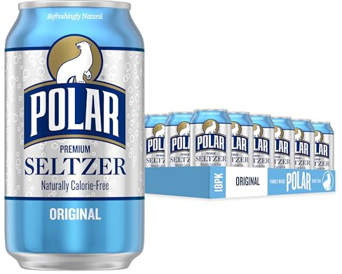 Polar Seltzer Water Original, 12 fl oz cans, 18 pack