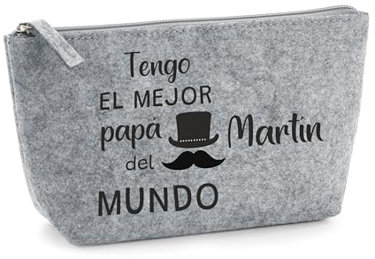 Neceser de Viaje Personalizado para Hombre - día del Padre - cumpleaños - Bolsa de Aseo - Material Fieltro - Bolsa de Afeitado - (EL Mejor)