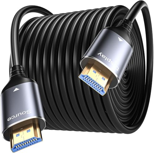 WTPGTI 8K HDMI Glasfaserkabel 15M, HDMI 2.1 Kabel 48Gbps Ultra High Speed,In Wall CL3 Rated,AOC 8K@60Hz,4K@120Hz/144Hz Dynamic HDR eARC Dolby HDCP2.2 Kompatibel mit PS5,Xbox SeriesX,PC,TV
