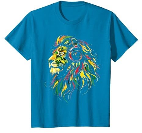 DJ Lion Of Judah Jamaican Rasta Reggae Casque audio T-Shirt