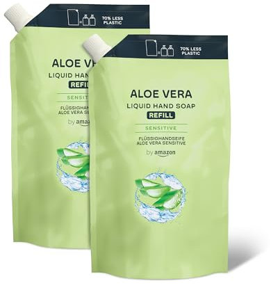 by Amazon Aloe Vera Hand Soap Refill, 2 x 1000ml