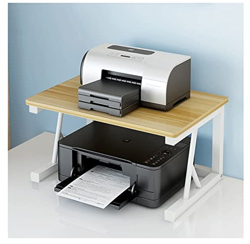 DDKYHU Druckertisch, Druckerhalterung, doppelschichtiges Gestell, Faxgerät-Schreibtischgestell, Heim-Desktop-Drucker, Büroaufbewahrung und -Organisation auf kleinem Raum, Druckerständer (B)