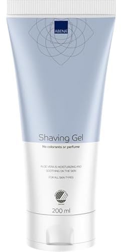 ABENA Shaving Gel 200ML | Fragrance and Colourant Free, Aloe Vera Moisturizing and Soothing