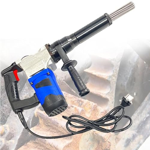 YJKKZQLB Pistola desoxidante de Aguja de 1100 W, cinceles de Chorro eléctricos, raspador de Aguja eléctrico de Mano, máquina de Limpieza para Eliminar óxido (110 V)