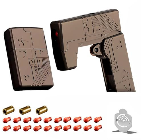 HNSYPX Legierung Fidget Gun Toy+20 Soft Bullet,Anti Stress Spielzeug Pistole Form Mode Personalisiert EDC Für Angst Stressabbau,Sensorisches Spielzeug Multifunktional Tragbar