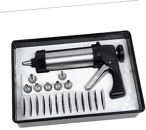 Cabilock Máquina Para Hacer Galletas Kit Completo De 21 Piezas Prensa De Galletas Decoración De Postres 13 y 7 Boquillas
