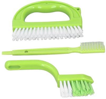 3Pcs Grout Brush Set, Stiff Cleaning Brush, Tile Joint Scrub Brush with Ergonomic Handle, Gap Cleaning Tool for Shower, Bathroom, Kitchen