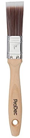 ProDec Premier Pinceau Professionnel, Fibres synthétiques pour Une Finition Lisse avec Les émulsions, peintures Brillantes et satinées sur Murs, plafonds, Bois et métal, 25 mm