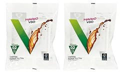 Hario V60 Papier-Kaffeefilter, Einweg-Kegelfilter, Größe 02, weiß, 100 Stück, 2 Stück