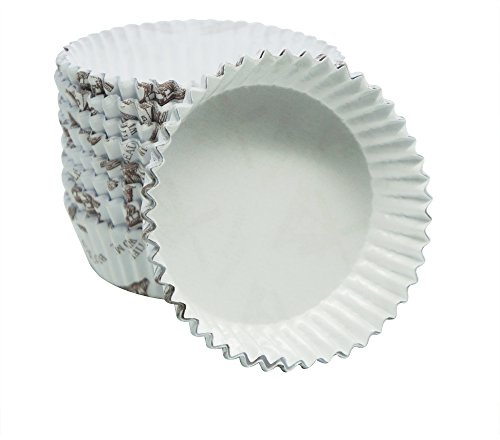 Enlynn Disposable Ruffled Round Shape Non-Stick Paper Baking Cup, Pack of 100 (3.5)