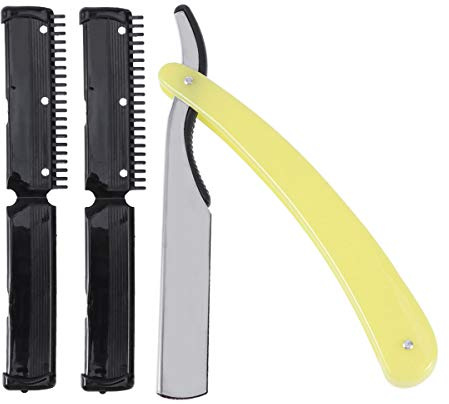 SUPVOX Rasiermesser Barber Razor Edelstahl Bartmesser für Mann Herren Friseur