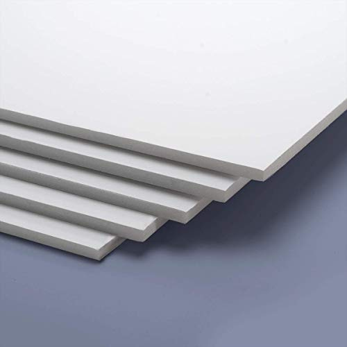 Materia Prima Pannello Espanso per Modelli, Segnaletica e Supporti. Cartone in Schiuma per Artigianato. Foglio di Polistirene Espanso Facile da Tagliare. Pannello in Schiuma. Bianco 100 x 70 cm 5 mm.