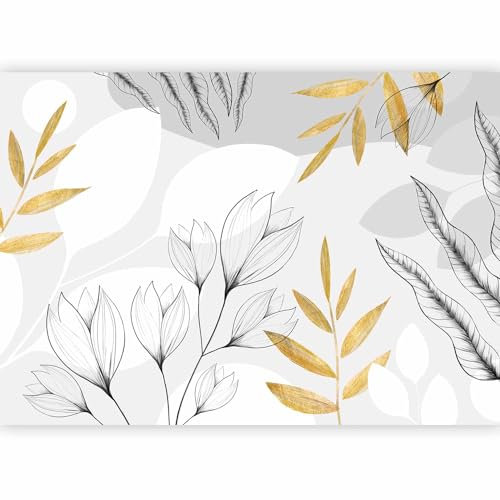 murando Fotomurales Flores Hojas 400x280 cm XXL Papel pintado tejido no tejido Decoración de Pared decorativos Murales moderna de Diseno Fotográfico Naturaleza Botánica Plantas b-A-10071-a-b