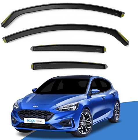 EdgeVisors Wind Deflectors for Ford Focus MK4 Door 5 Door Hatchback 4pc | 4pc Set, In-Channel Rain Guards & Accessories