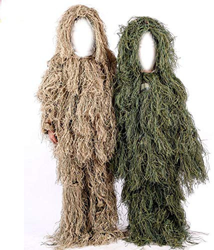Demeras Ropa de Camuflaje para Niños ,Traje de Camuflaje Impermeable Anticorrosión Capa de Invisibilidad única para Combate del Ejército para Exteriores(Camuflaje de la Jungla)