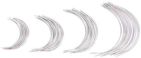 SBTRKT Agujas de colchón Curvas en Forma de C, 25 uds., Agujas de Coser for reparación del hogar, Costura a Mano, Alrededor de 35mm, 40mm, 50mm y 55mm (Color : 25Pcs 40mm)