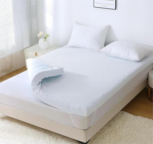 MUXHOMO 2 Inch 7-Zone Full Mattress Topper, Egg Crate Foam Mattress Topper Full Size for Back Pain, Lavender Cooling Gel Infused Bed Pad, CertiPUR-US and Oeko-TEX Certification (54×75)