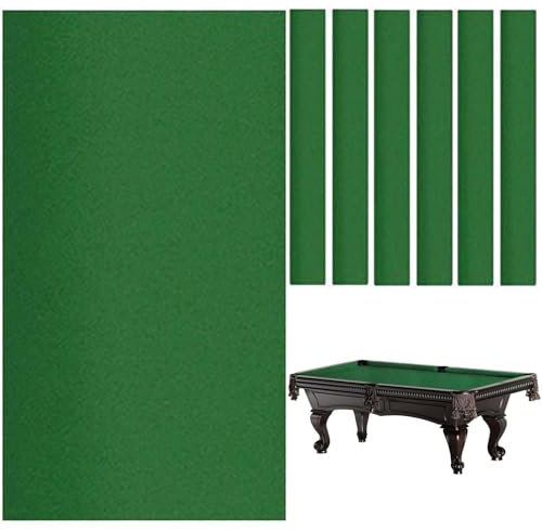 Billardtischfilz Tragbar Billardtuch Professioneller Billardtisch Filz Passend für Standard 7/8/9 Fuß Tisch für Indoor Billard Sport Billardtisch Tuch Zubehör Set,03,8FT