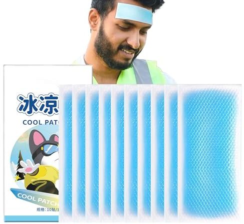 Cooling Patches for Hot Weather - Instant Cool Pack Cooling Reducer,Portable Cooling Gel Pad Sports Cooling Patch for Forehead Neck Hands