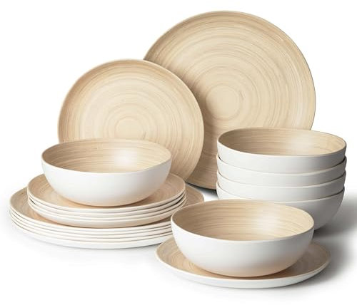 La Joventino 18 Stück Campinggeschirr Set - Teller Set für 6 Personen - Outdoor Geschirr Set für Familien Campingreisen