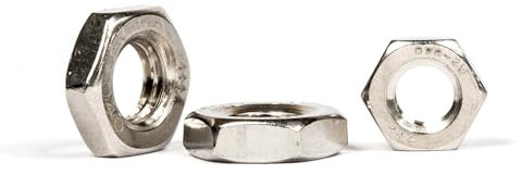 M10 (10mm) Half/Thin Hexagon Nuts For Screws And Bolts A2 Stainless Steel DIN 439 (Pack of 10) A09B/1