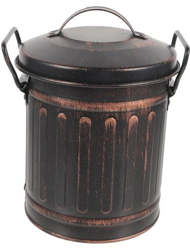 Gogogmee Kohleeimer Mit Deckel Und Hitzebeständigem Metallgriff 7,4 x 5,1 Zoll Für Feuerstelle Grill Und Kamin Für Innen Und Außenanwendung