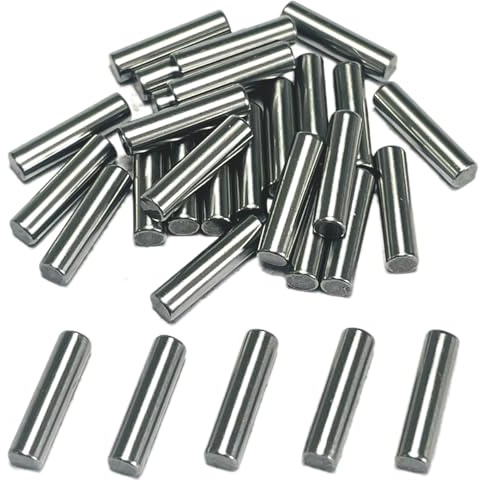 ZDingTech 30PCS 1/8 x 1/2 Dowel Pins,1/8 inch x 1/2 inch Metal Dowel pins,Shelf Pegs,Support Shelves,Bearings Alloy Steel Wood Bunk Bed pegs