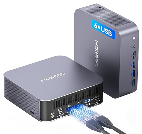 GEEKOM [Big Power. Tiny Box GT1 Mega AI Mini PC Windows 11 Pro, with Intel Core U5-125H Processor (14C/18T, Up to 4.5 GHz), 32GB DDR5 & 1TB NVMe SSD (Expandable), 2.5Gbps Dual Network/WiFi 7/BT5.4