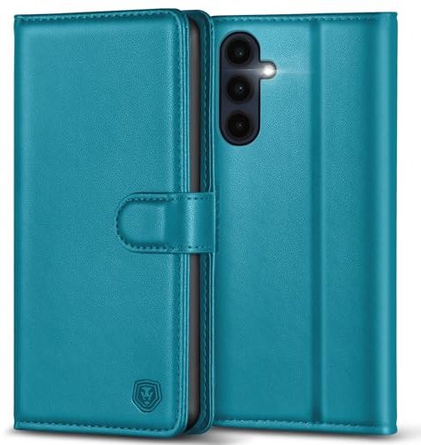 Kuafcase for Samsung A16 5G Case with 4 Card Slots Magnetic Closure Kickstand Shockproof Protective Phone Case for Samsung Galaxy A16 5G/4G - Sapphire Blue