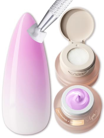 Ombre Gel Babyboomer Pastell Lilac 2g, helles Flieder für elegante Ombré Nägel & Aura Nails, perfekt für romantische Babyboomer Looks, einfach zu verarbeiten mit Schwammtechnik, Lynis-Nailshop.de