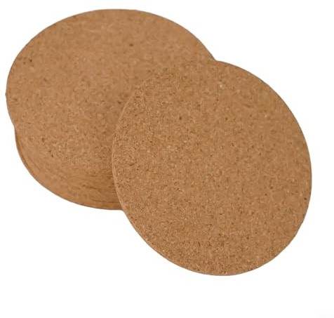 Posavasos redondos de corcho de 9 5 cm de diámetro, para uso diario, protege contra marcas de vidrio (12 piezas redondas)