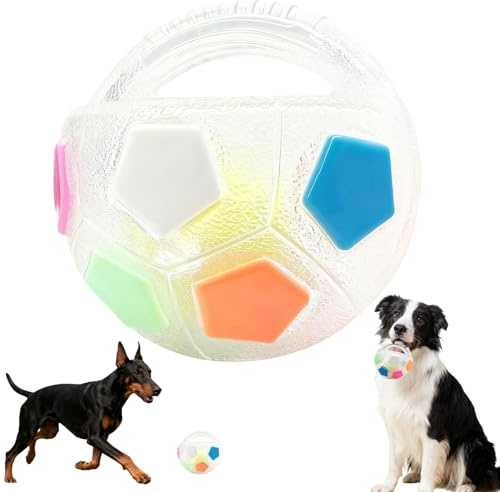 XUDUOO The Mellow Dog Calming Ball, Hundespielzeug Unzerstörbar, Antistressball Hund, Hundeball mit Quietscher, Lustige Erziehungshilfen für Hunde, Interaktiver Bissfest -Training, Indoor & Outdoor