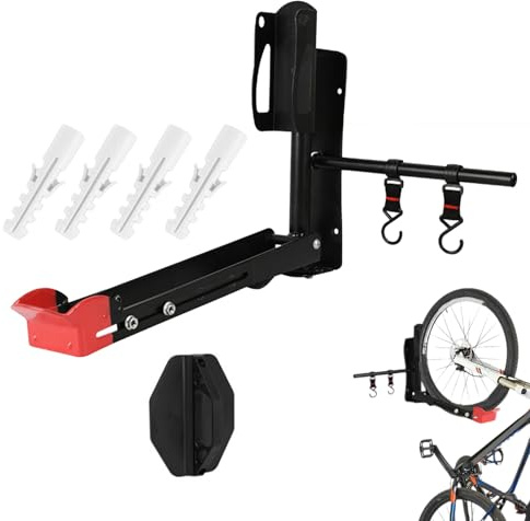 Système de fixation murale à vélo,Système de rangement pour vélo peu encombrant - Porte-vélo pliable pour mur - Utilisation dans la maison, le garage, la réparation de vélos, l'entretien routier, la