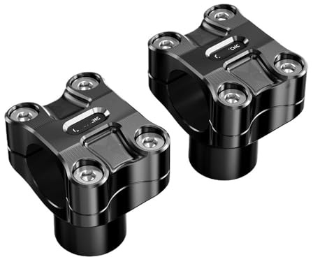 Moto Raisers Manubrio Rialzo Riser per manubrio da 2 per motociclette, 1,25 per Dyna, per Street Bob, per Fat, per Low Rider, per Wide Glide