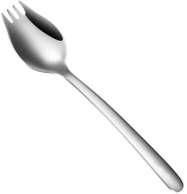 MAJORMENCH Cuchara Tenedor para Servir Pasta de Acero Inoxidable 304 Mango Largo, Portátil y Conveniente para Viajes y Barbacoas