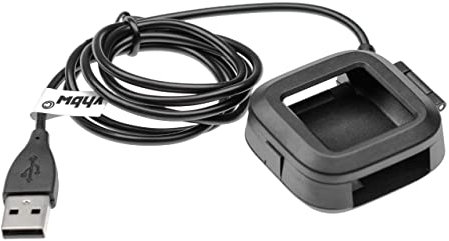 vhbw Câble de Charge Compatible avec Fitbit Versa 2 smartwatch traqueurs de Fitness - Station de Charge, Noir